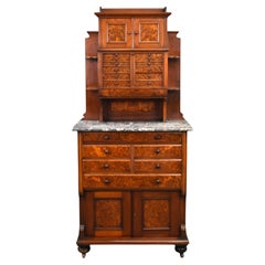 Victorian Burr Walnut Dentist Cabinet