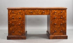 Victorian Burr Walnut Desk