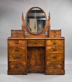 Victorian Burr Walnut Dressing Table