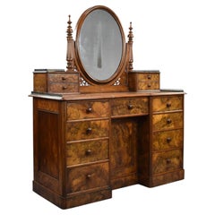 Victorian Burr Walnut Dressing Table