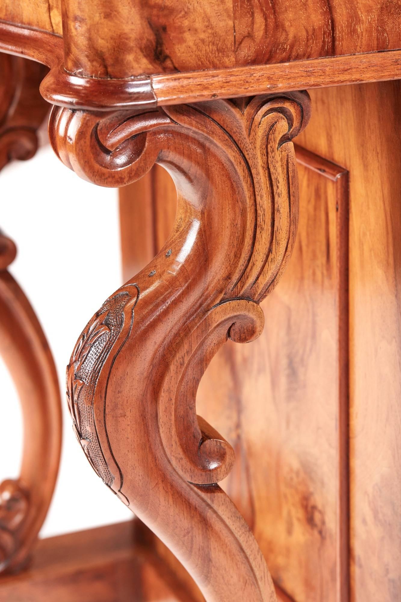 Victorian Burr Walnut Freestanding Davenport For Sale 6