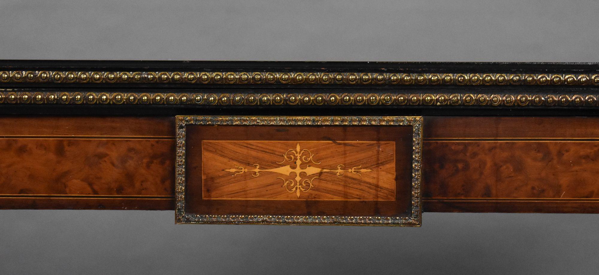 Victorian Burr Walnut Inlaid Card Table For Sale 4