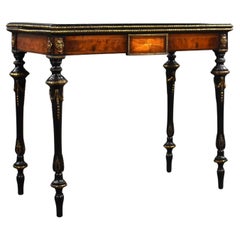Victorian Burr Walnut Inlaid Card Table