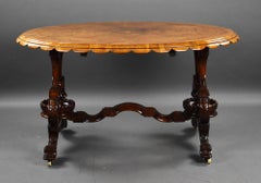 Victorian Burr Walnut Inlaid Centre Table