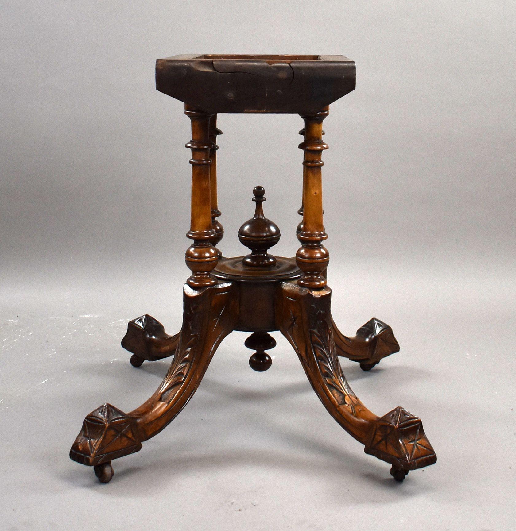 Victorian Burr Walnut Inlaid Loo Table For Sale 1