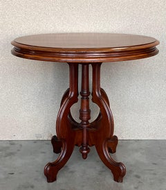 Victorian Burr Walnut Inlaid Oval Coffee Table