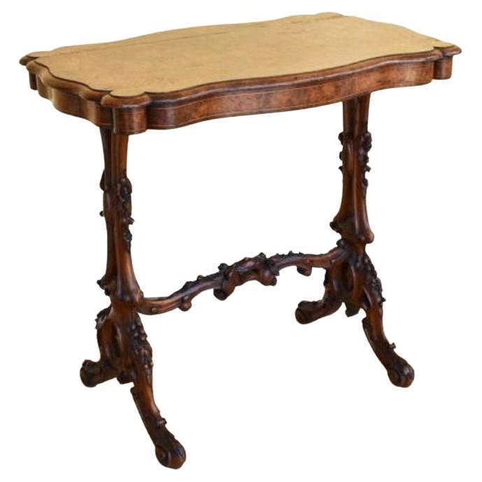 Victorian Burr Walnut Inlaid Table