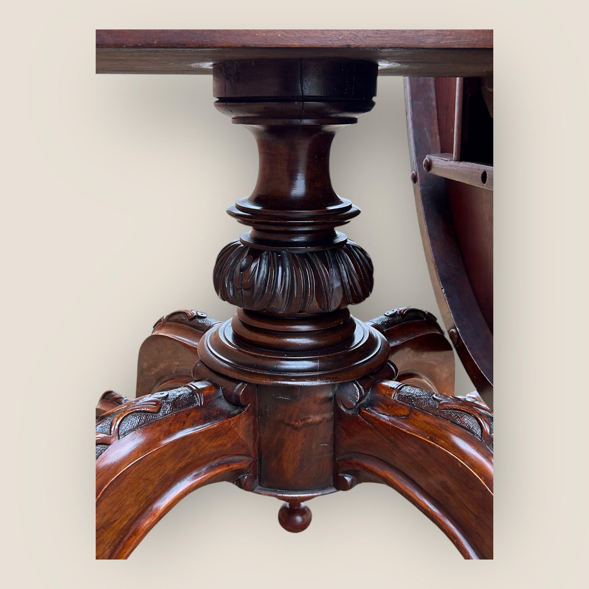 Victorian Burr Walnut Loo Table For Sale 4