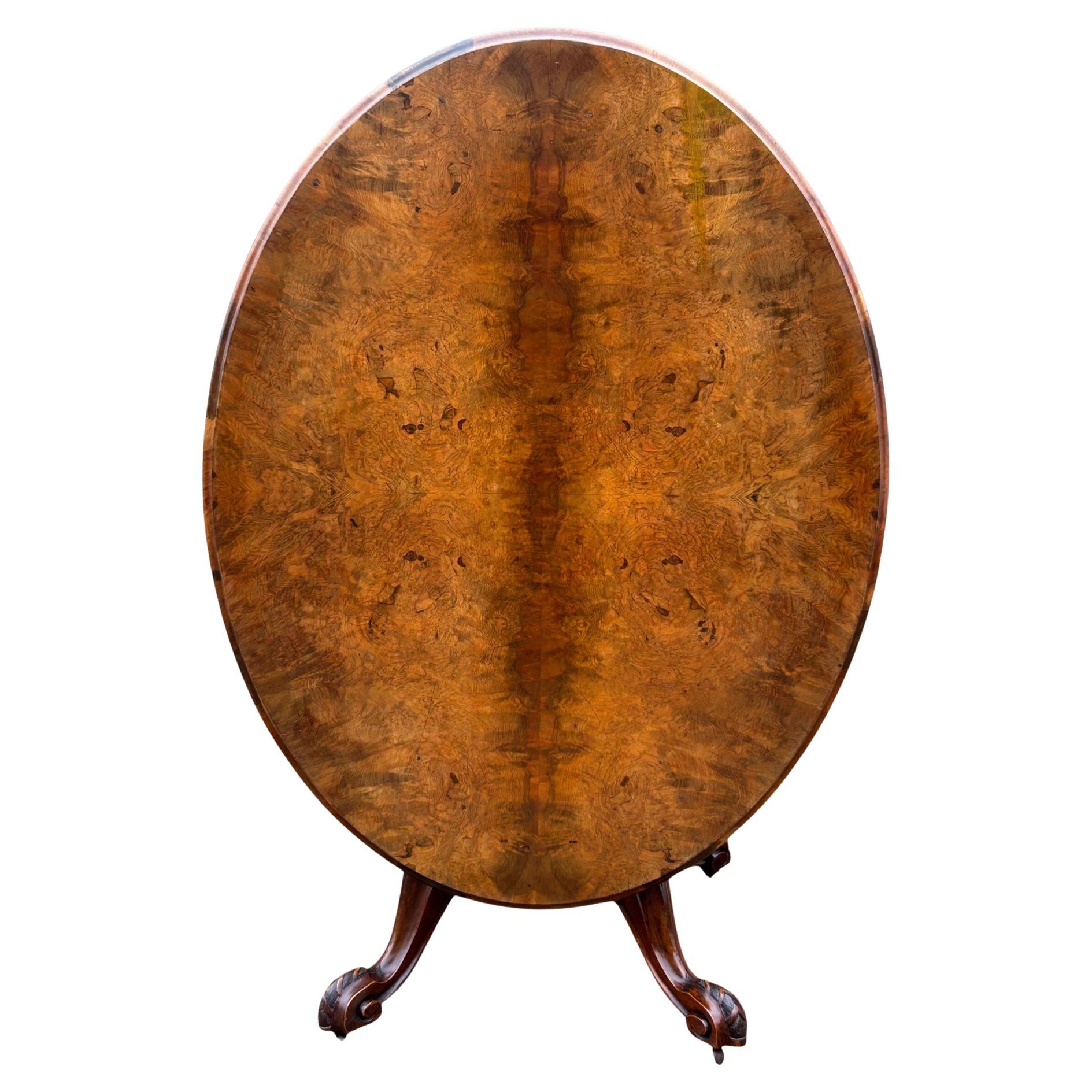 Victorian Burr Walnut Loo Table