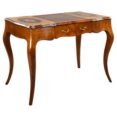 Victorian Burr Walnut & Marquetry Writing Table