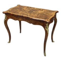 Antique Victorian Burr Walnut Occasional Table Attributed to Gillows