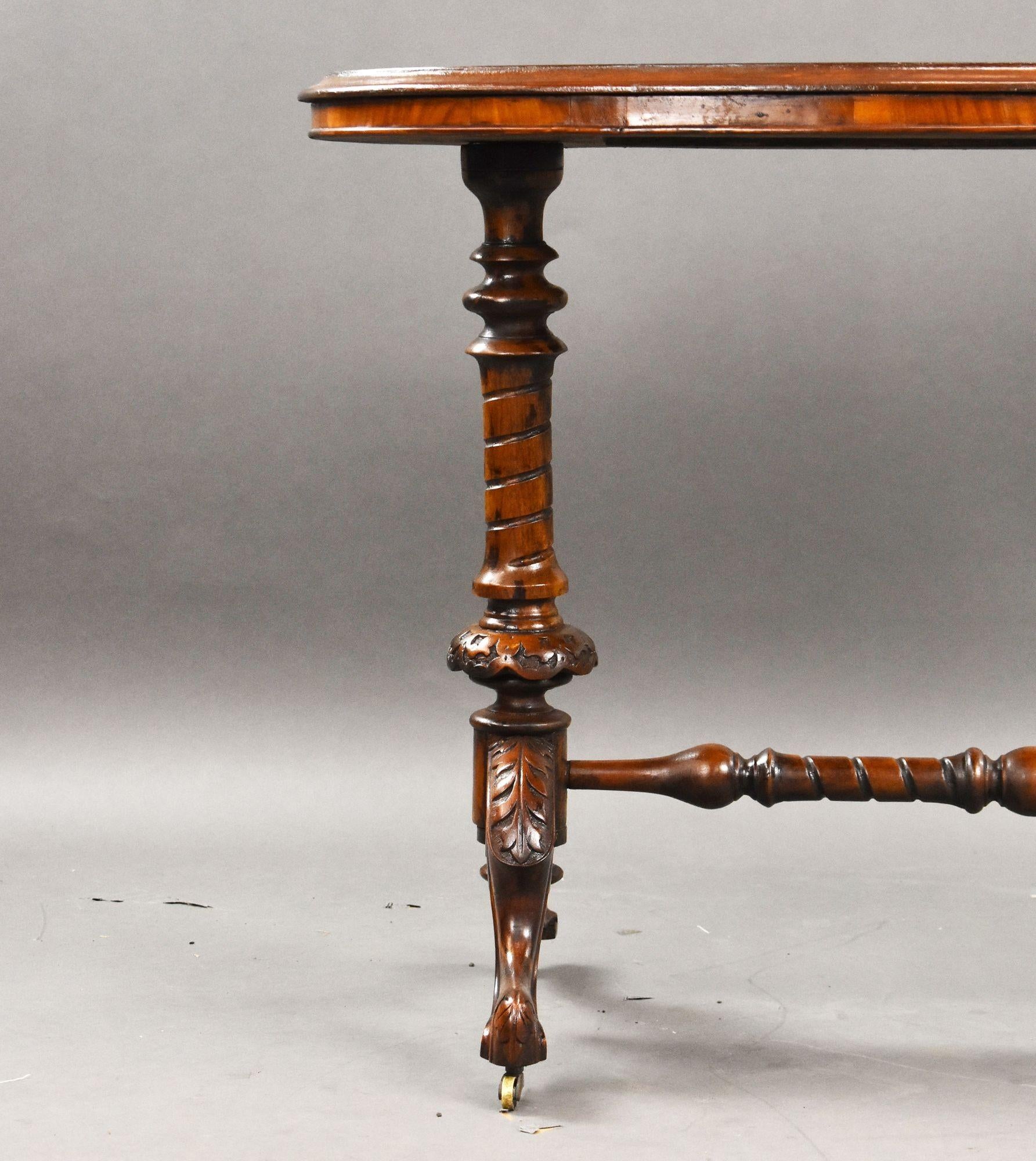 Victorian Burr Walnut Oval Table 1