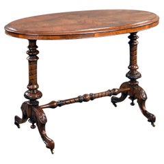 Victorian Burr Walnut Oval Table