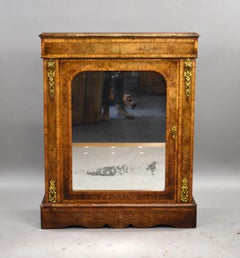 Victorian Burr Walnut Pier Cabinet