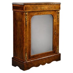 Victorian Burr Walnut Pier Cabinet