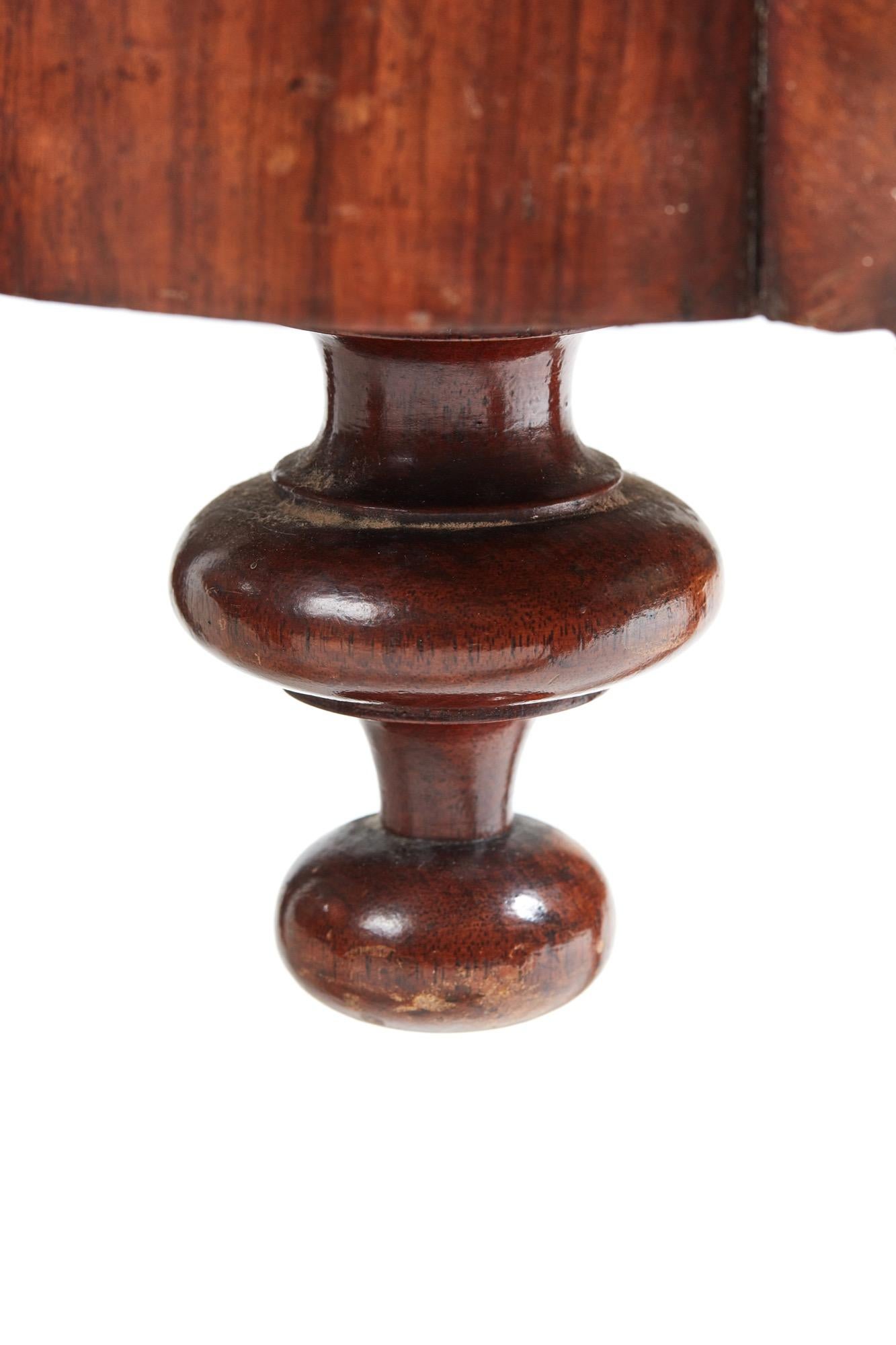 Victorian Burr Walnut Serpentine Shaped Card/Side Table 3