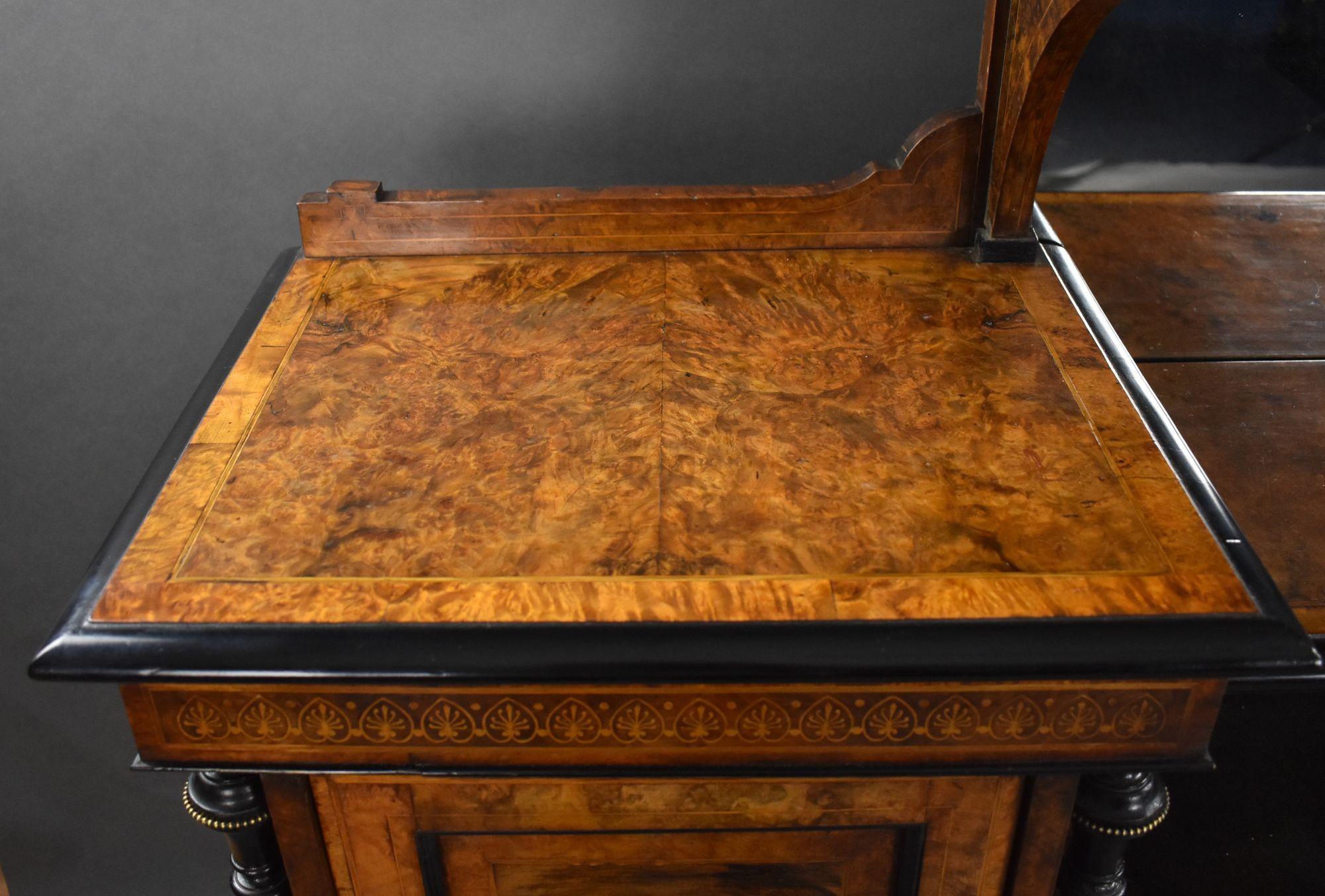 Victorian Burr Walnut Sideboard For Sale 2