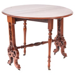 Victorian Burr Walnut Sutherland Table