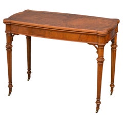 Antique Victorian Burr Walnut Table
