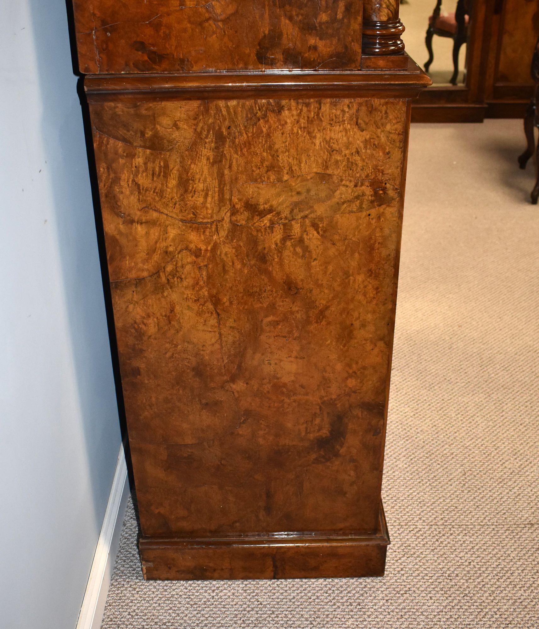 Victorian Burr Walnut Triple Wardrobe 5
