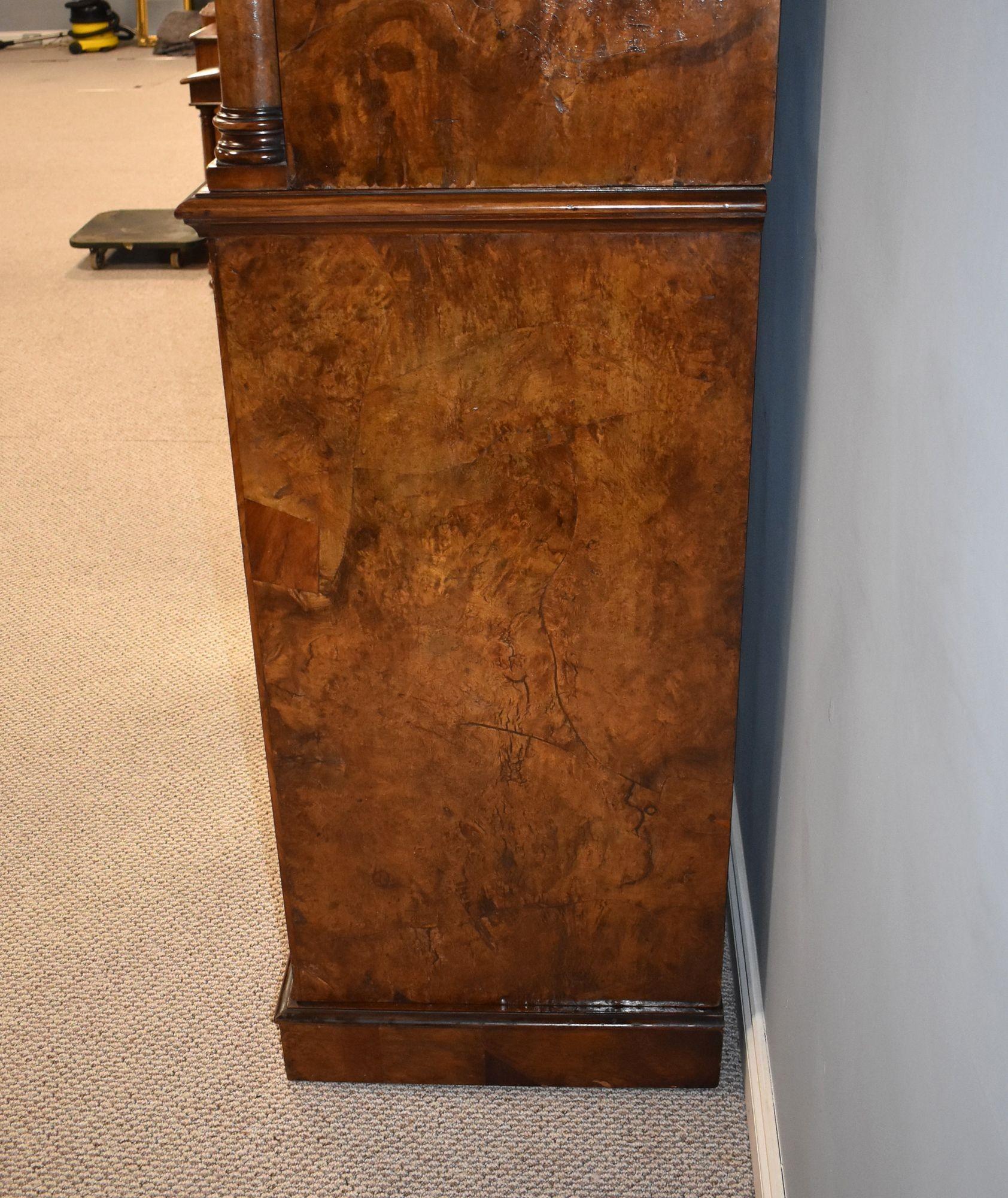 Victorian Burr Walnut Triple Wardrobe 7