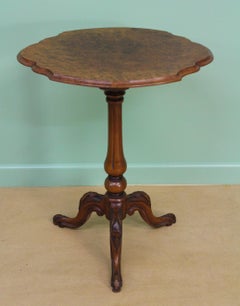 Victorian Burr Walnut Tripod Table