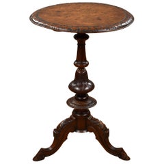 Victorian Burr Walnut Tripod Table