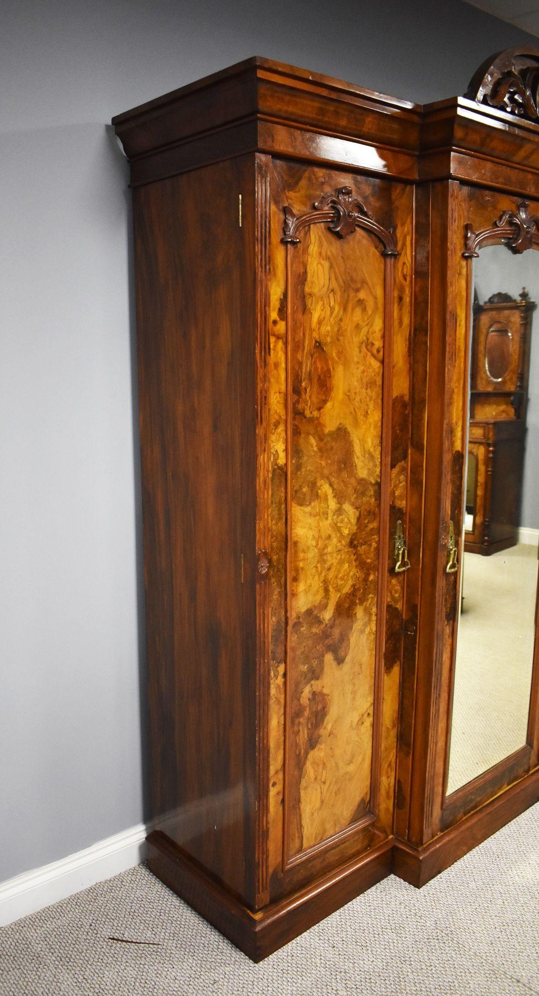 Victorian Burr Walnut Wardrobe 5