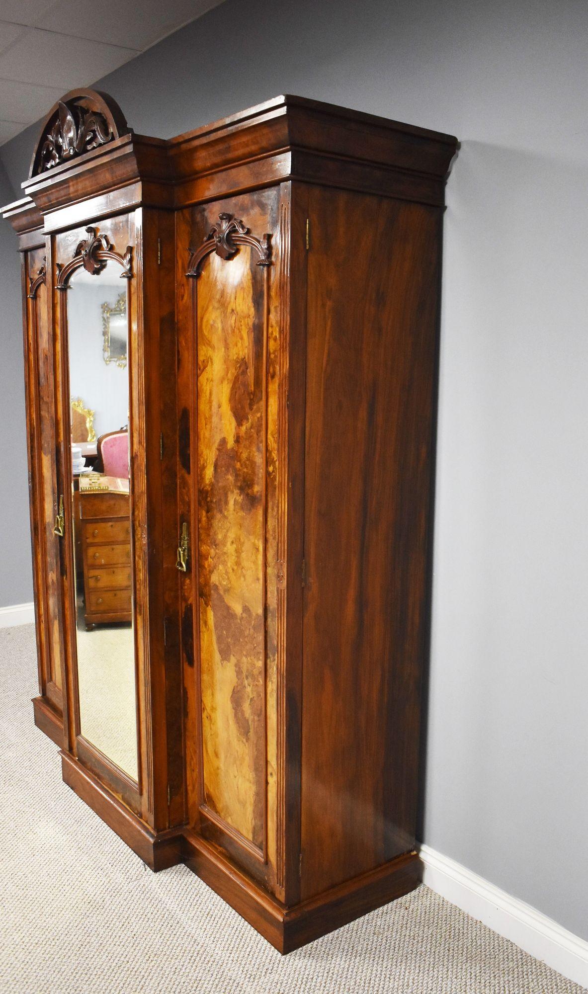 Victorian Burr Walnut Wardrobe 6