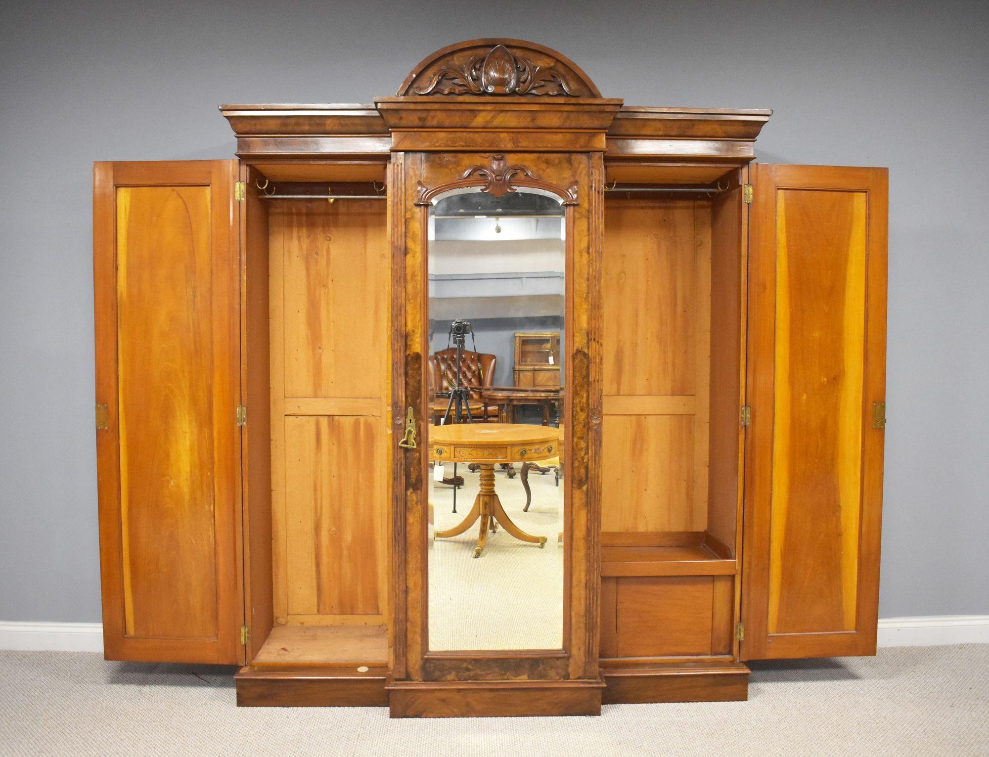 Victorian Burr Walnut Wardrobe 2