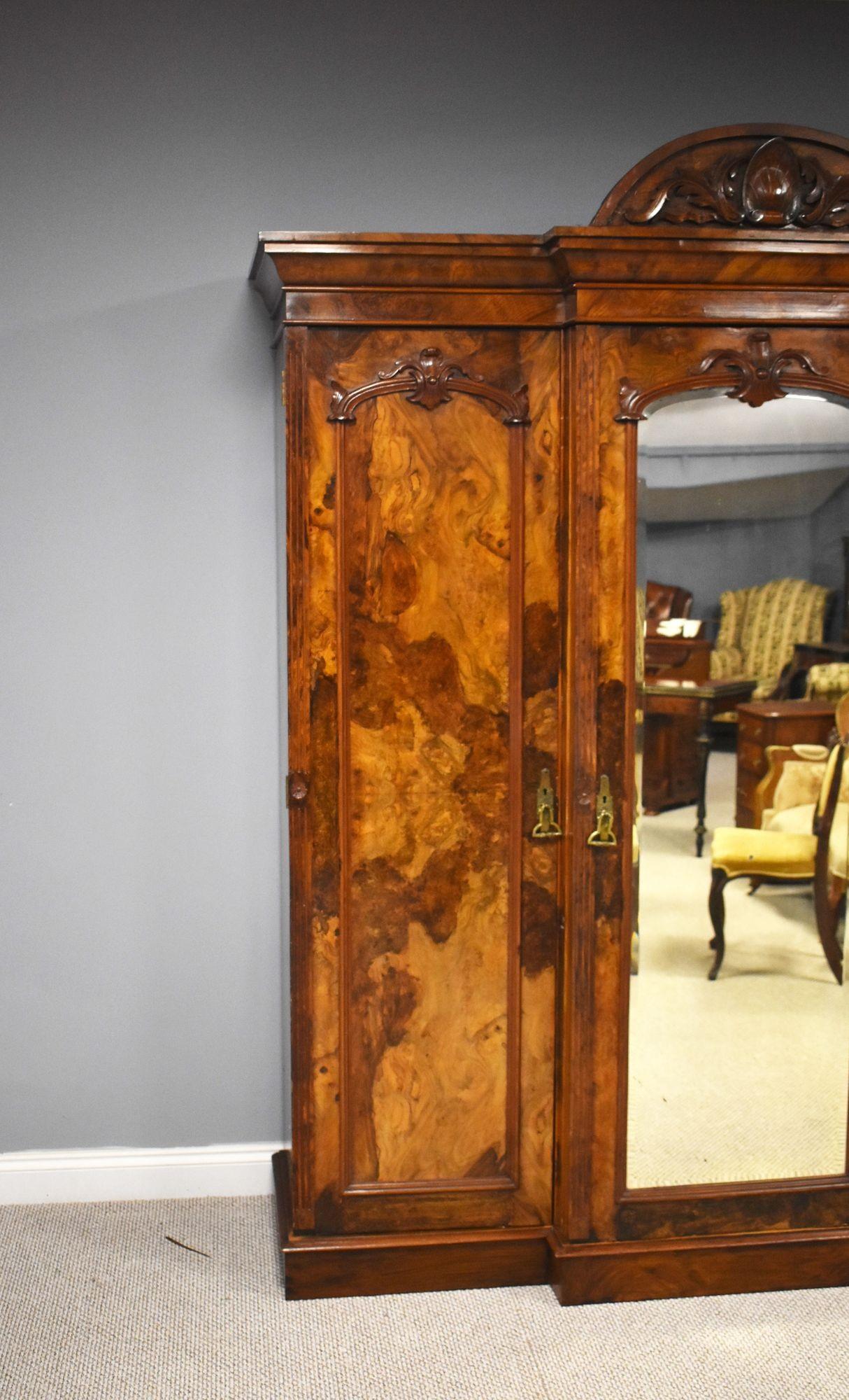 Victorian Burr Walnut Wardrobe 3
