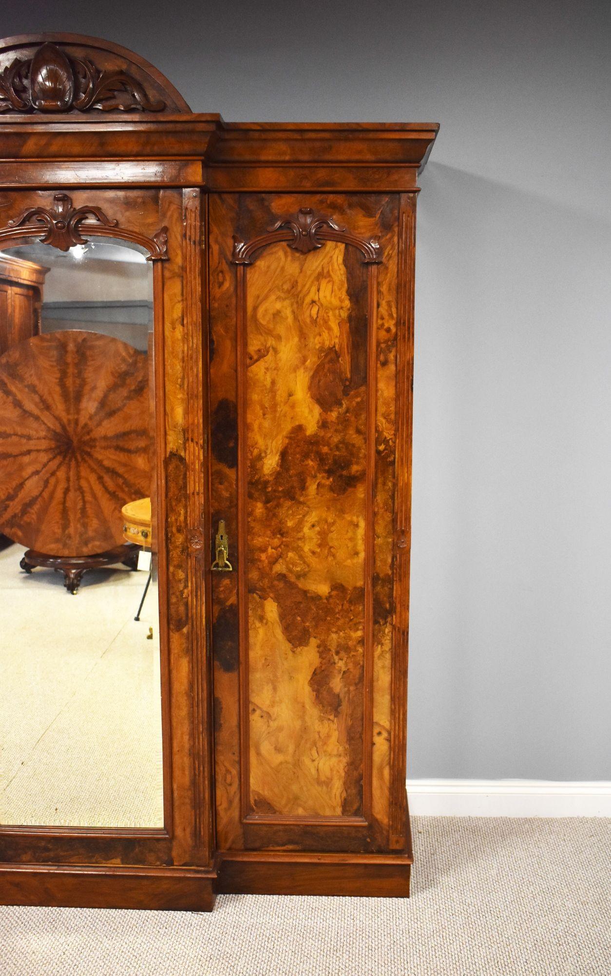 Victorian Burr Walnut Wardrobe 4