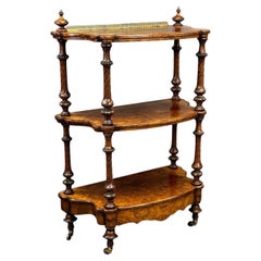 Victorian Burr Walnut Whatnot