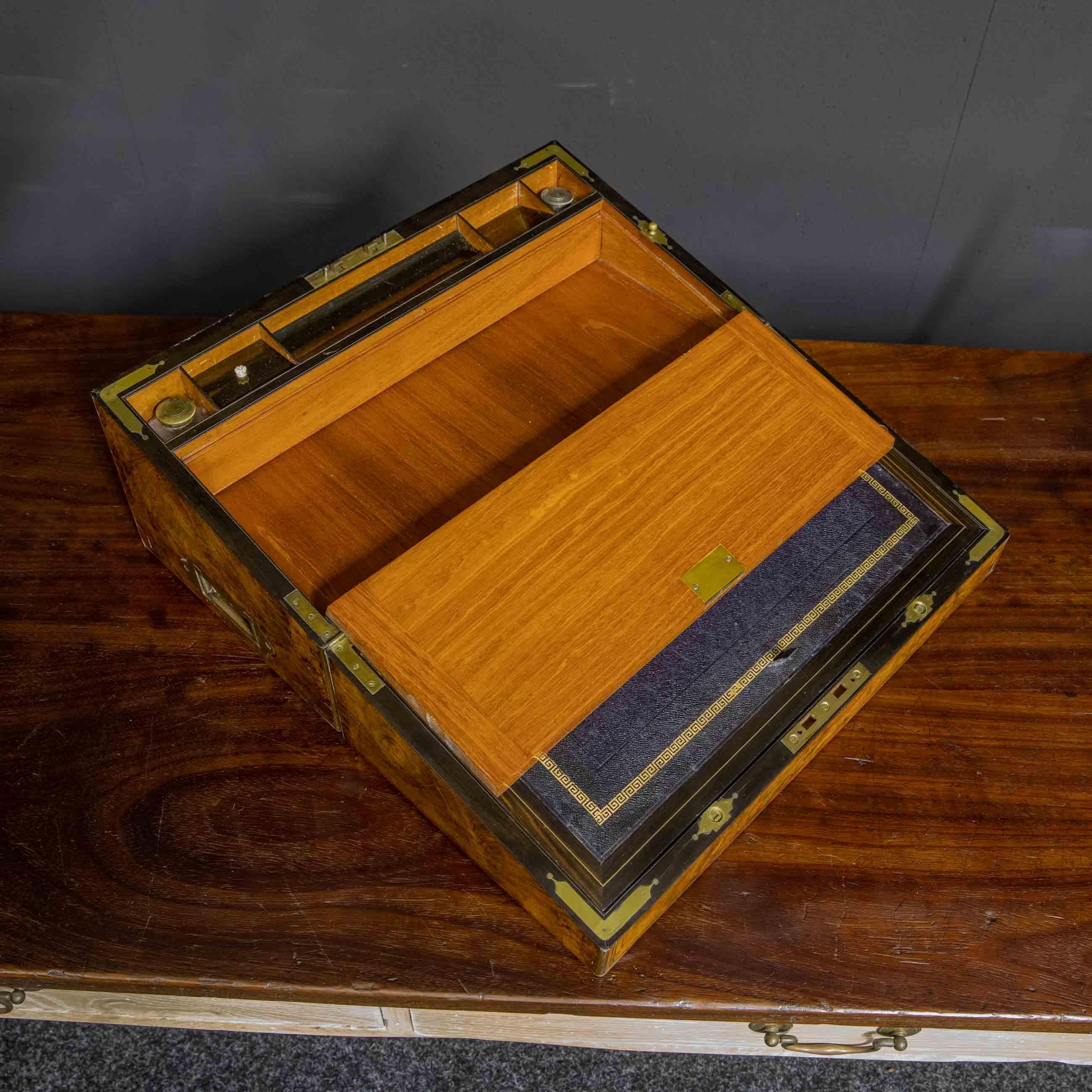 Victorian Burr Walnut Writing Box 6