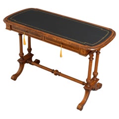 Antique Victorian Burr Walnut Writing Table / Occasional Table