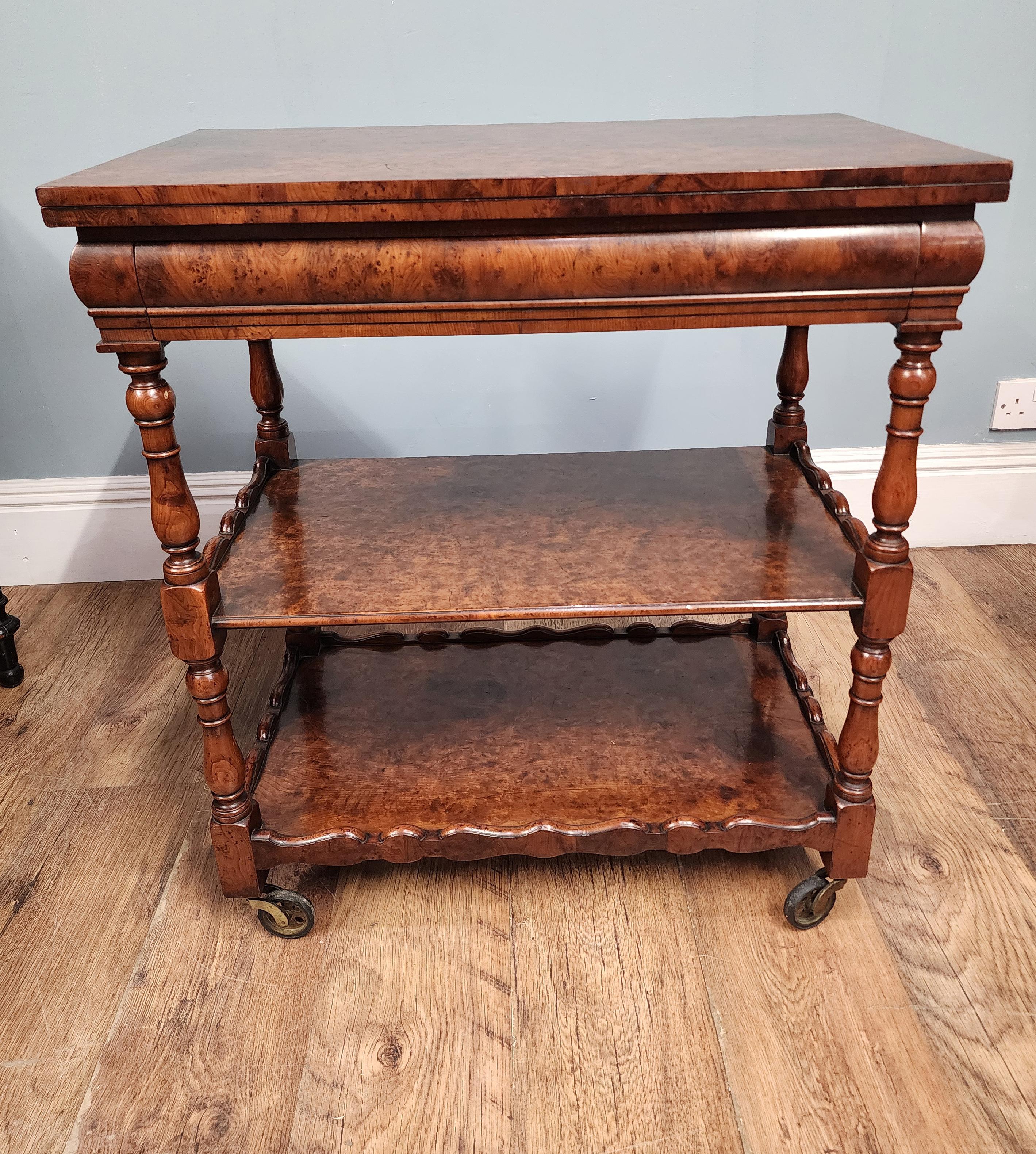 Woodwork Victorian Butlers Trolley Whatnot Bookshelf 1890 For Sale