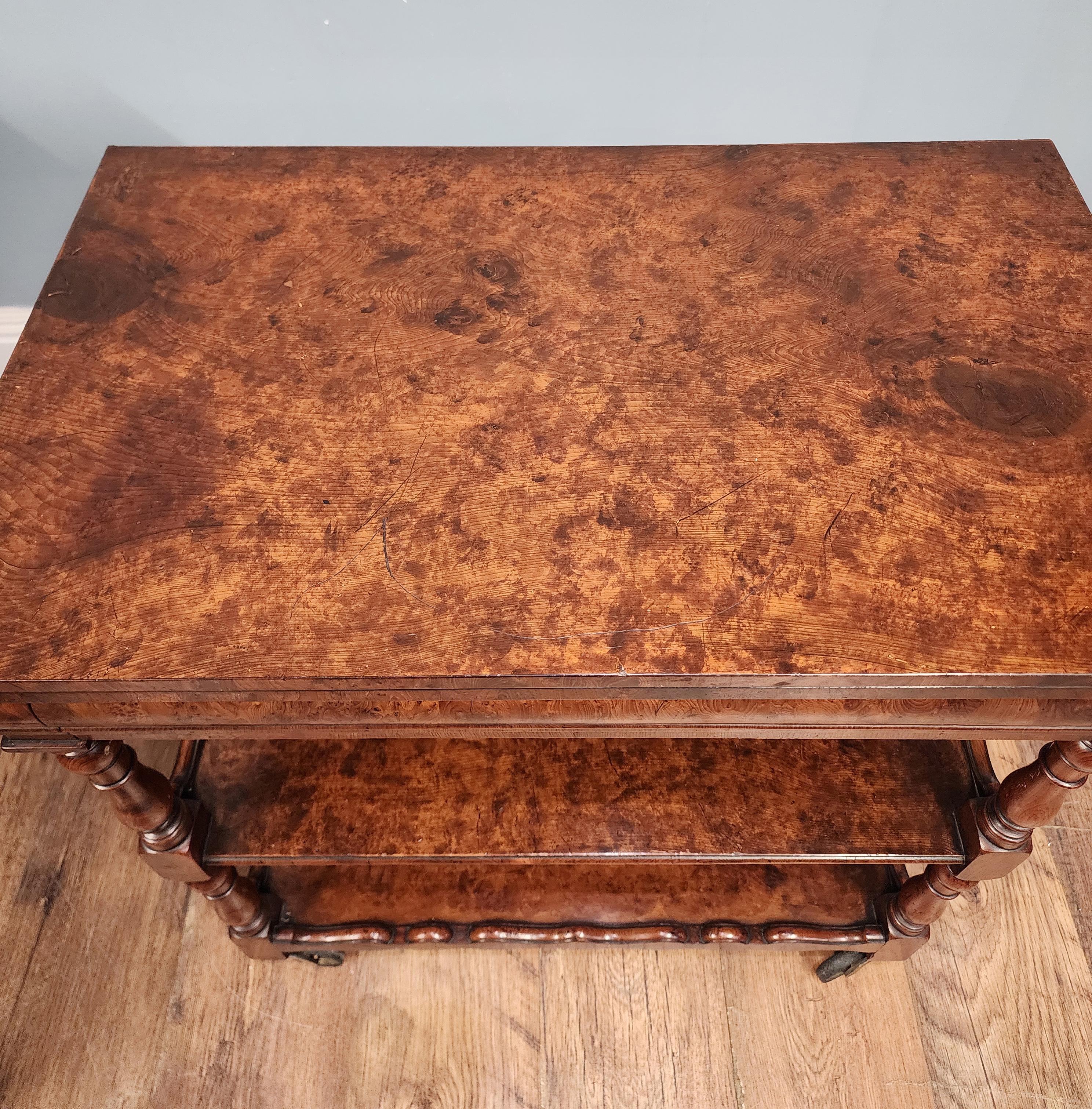 Victorian Butlers Trolley Whatnot Bookshelf 1890 In Good Condition For Sale In Potters Bar, GB