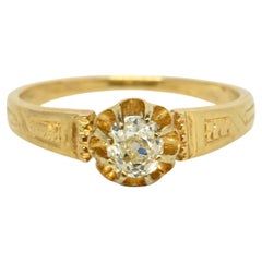 Viktorianischer Butterblumen-Diamantring