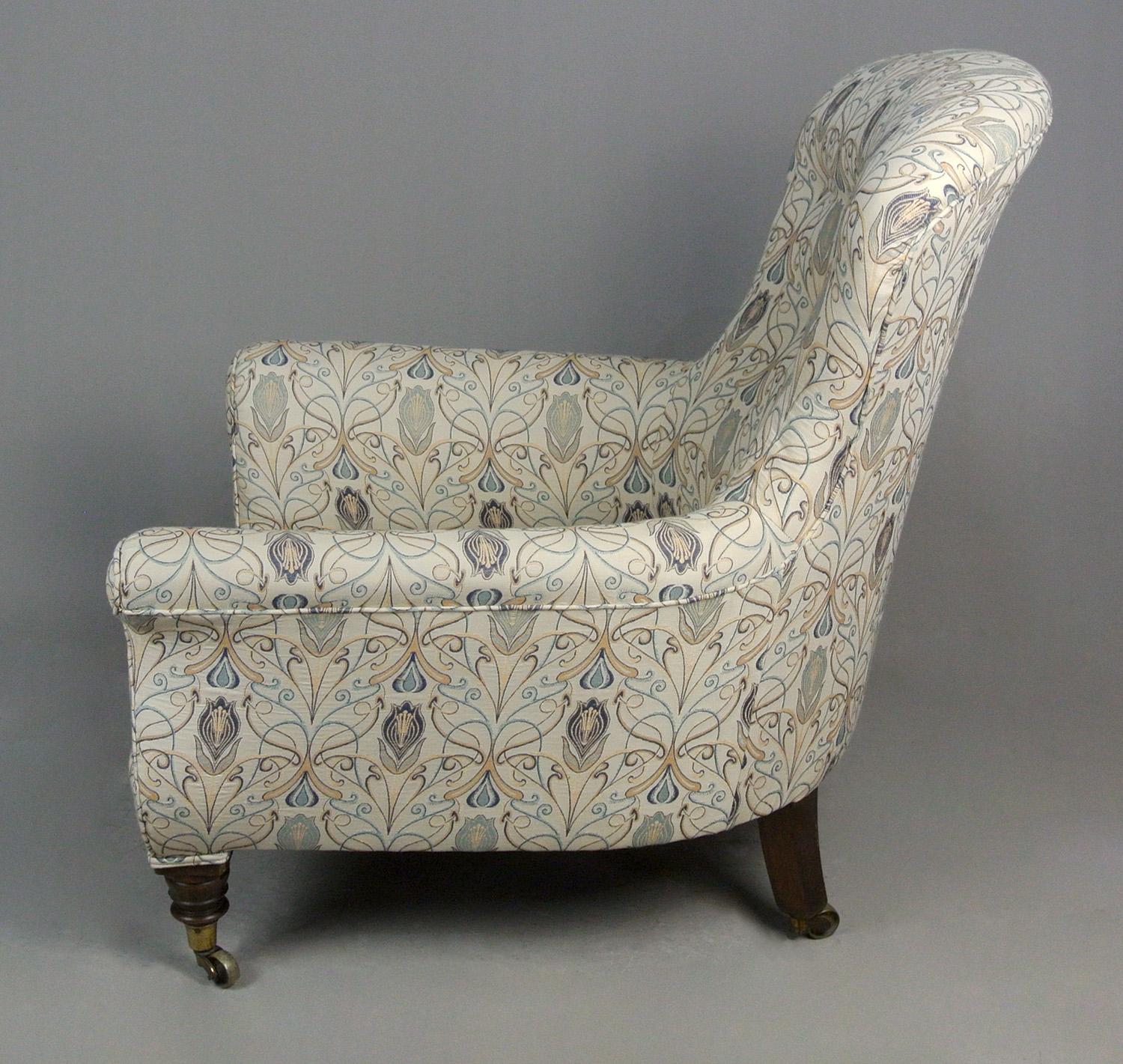 Victorian Button Back Arm Chair in the Manner of Howard and Sons c. 1870 2