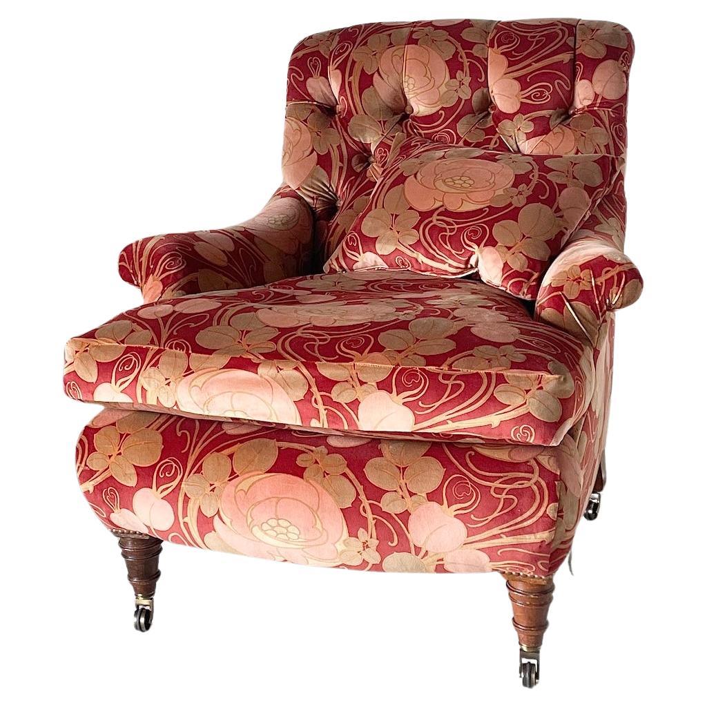 Victorian button back armchair