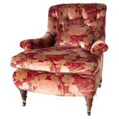 Antique Victorian button back armchair