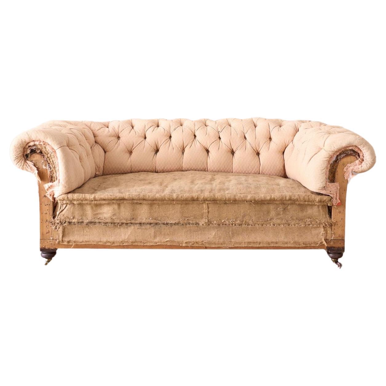 Victorian buttoned back chesterfield sofa For Sale