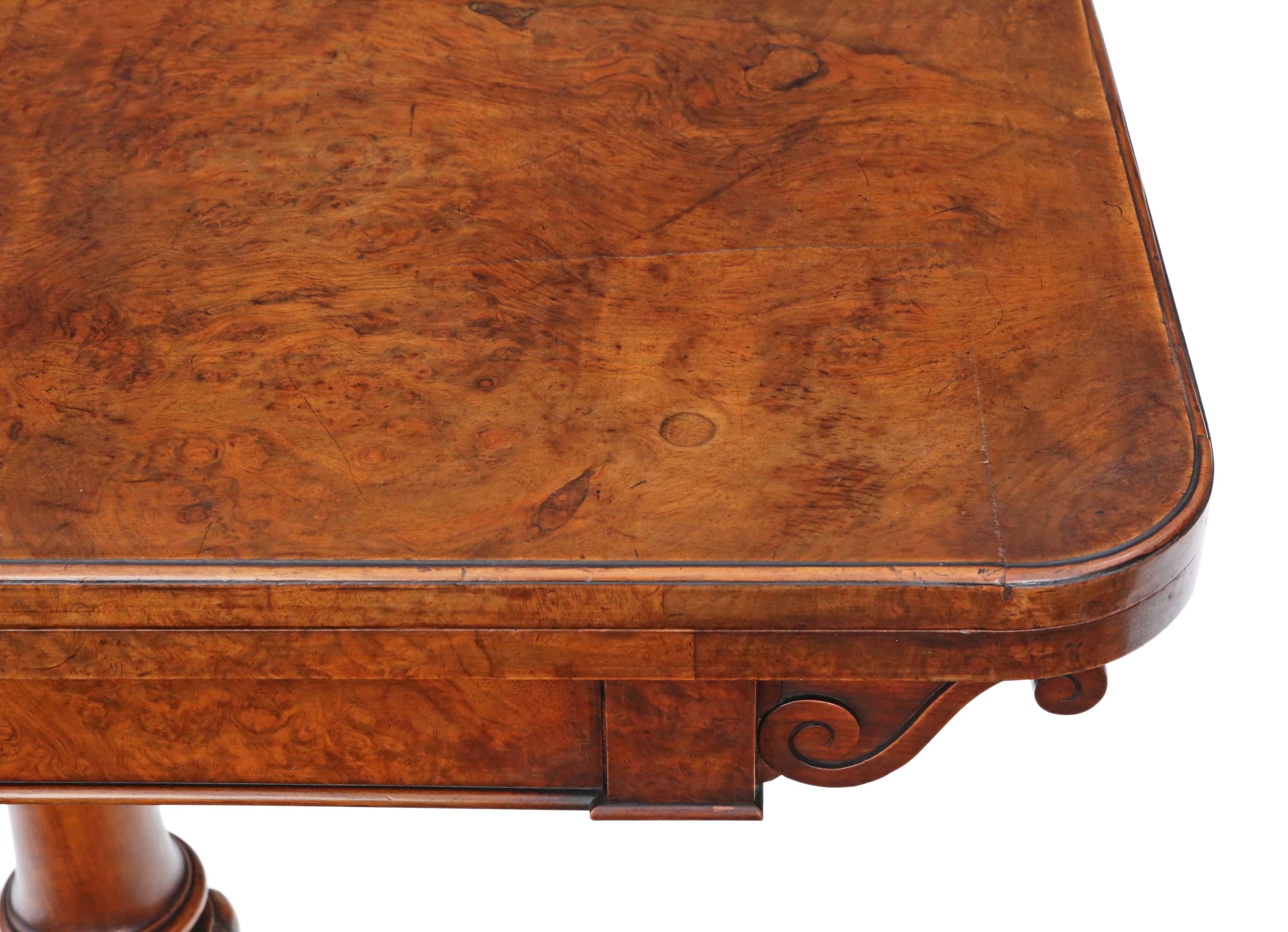 antique folding card table value