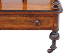 Victorian circa 1870 Inlaid Burr Walnut Canterbury Whatnot