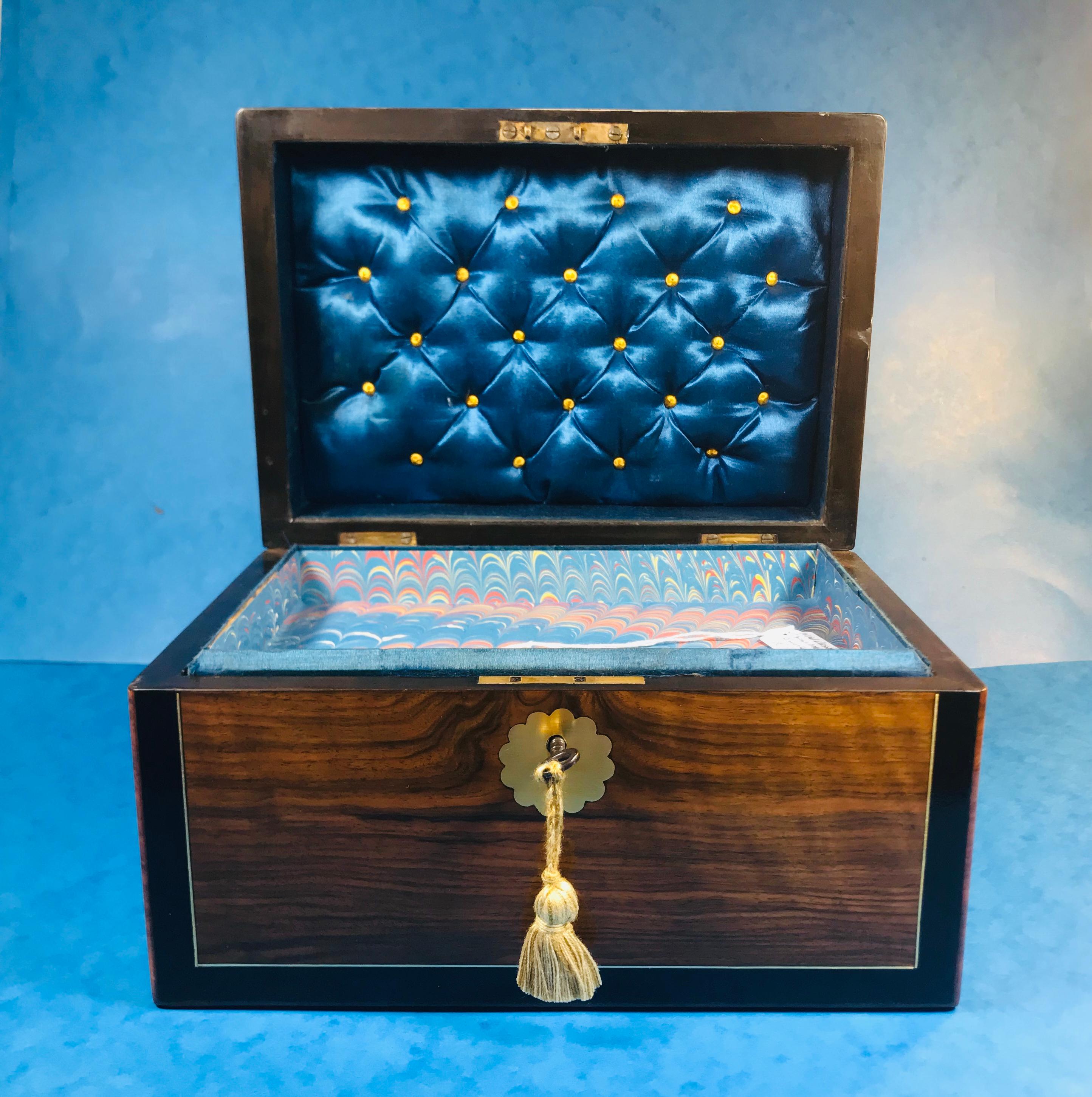 Victorian circa 1870 Walnut Jewelry Box 8