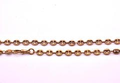 Victorian circa 1880 9 Karat Anchor Link Chain Necklace