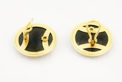 Victorian circa 1880 Shakudo Butterfly Clip-On Earrings