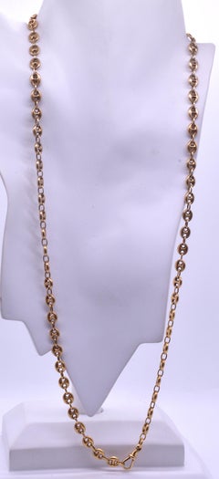 Victorian circa 1890 9 Carat Nautical Anchor Link Chain