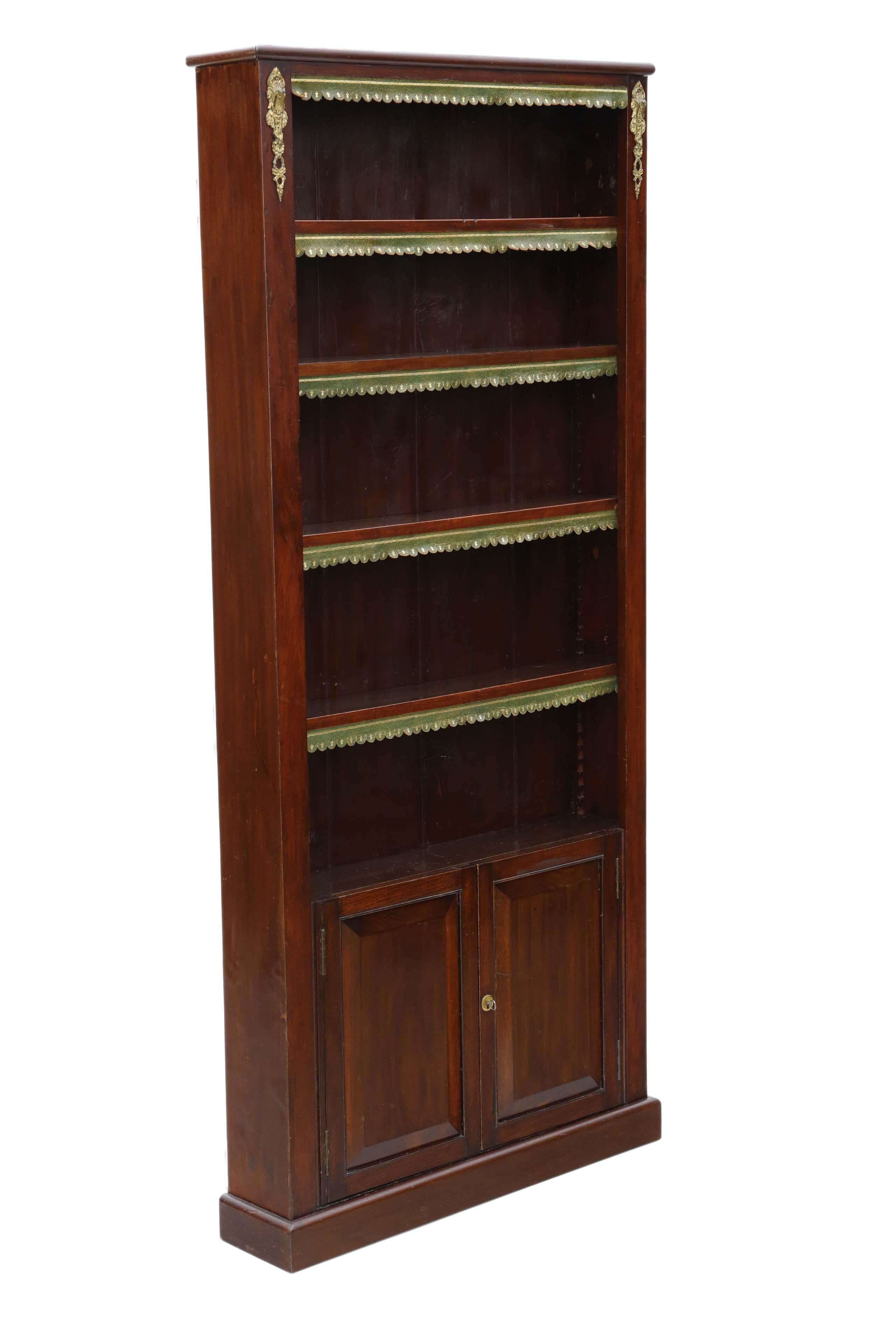 Late 19th Century Victorian circa 1890 and Later Tall Adjustable Bookcase