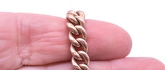 Victorian circa 1890 Rose Gold Albert Curb Link Chain with Large Bolt Clip